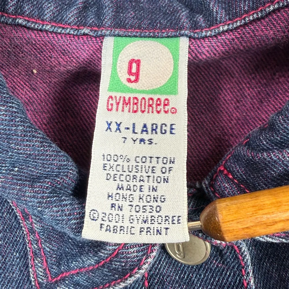 VINTAGE‎ GYMBOREE Girls 2001 Floral Embroidered Denim Jacket 7 Years Cottagecore